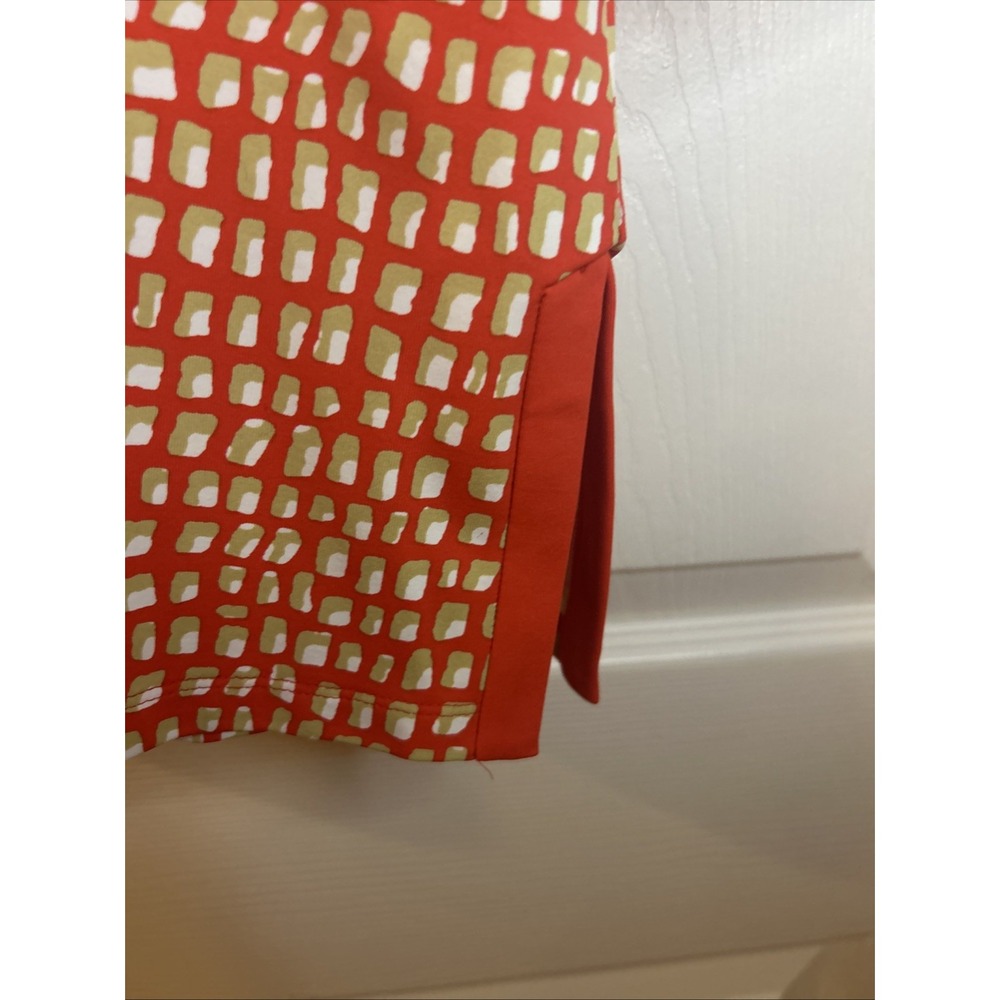 J Mclaughlin Catalina Cloth  Tunic Orange‎ 3/4 Sleeves L EUC - Picture 5 of 7